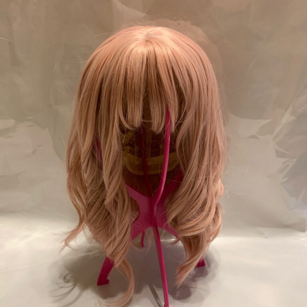 Pastel Pink Curly Bob